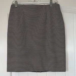 J. Jill Black and Tan Striped Skirt Small